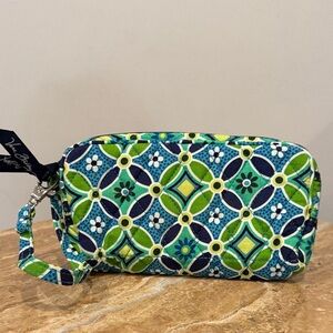 Vera Bradley Floral Blue and Green Wristlet